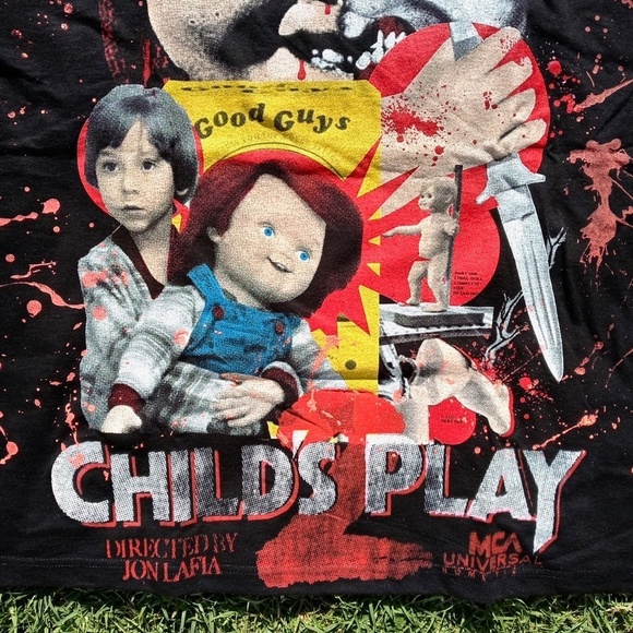 CHILD'S PLAY 2 Chucky Horror Movie All Over Print Bootleg T-Shirt - Size 2XL - Picture 3 of 8